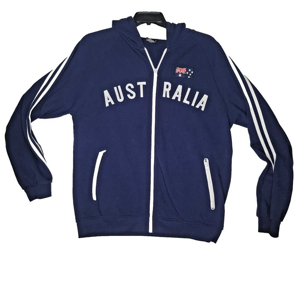 JoeyRoo Australia National Soccer Jacket Blue White XL Hoodie